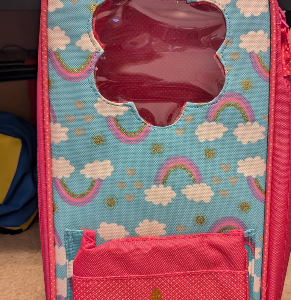 Back back carrier for 18 in doll